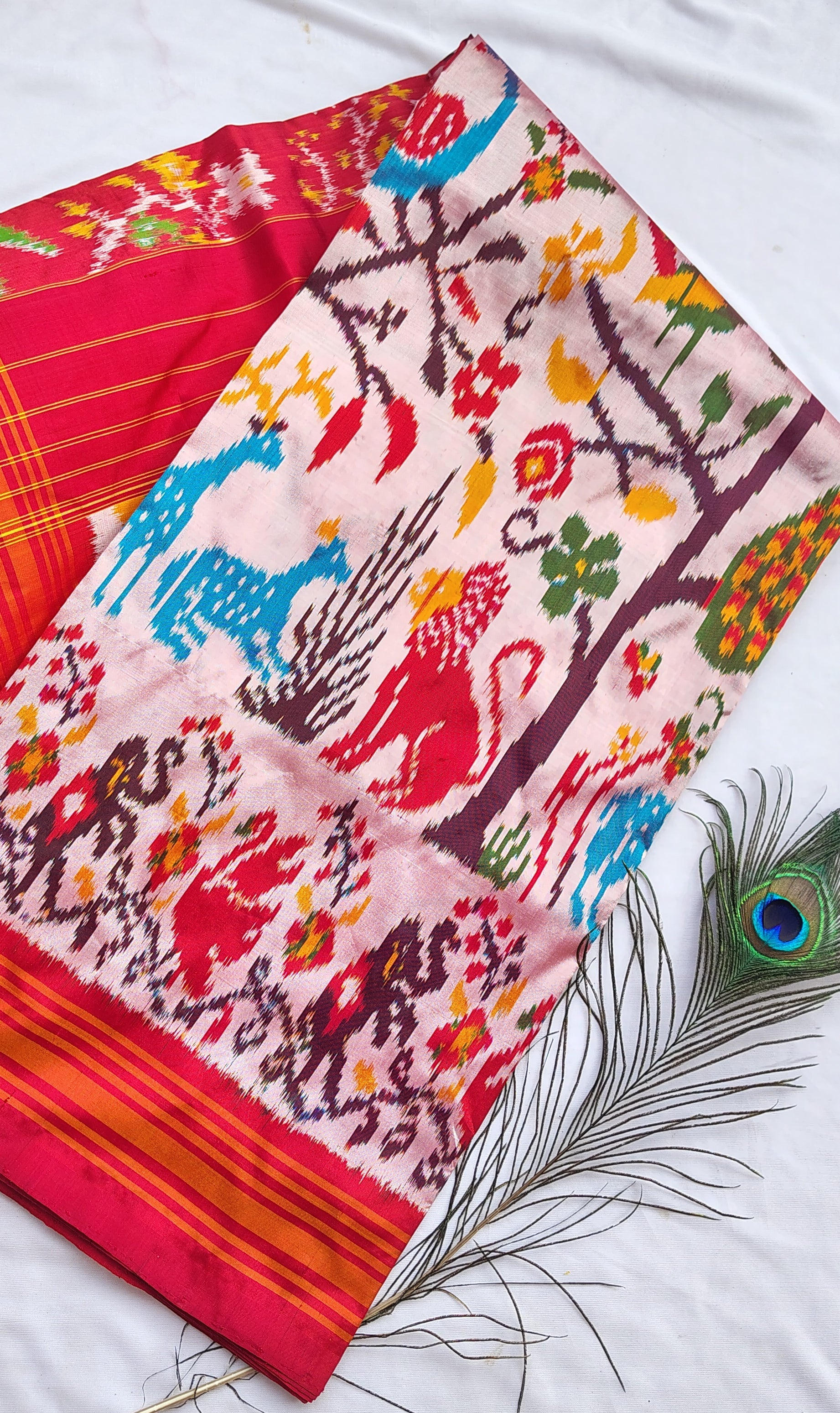 Special forest ikkath designer saree