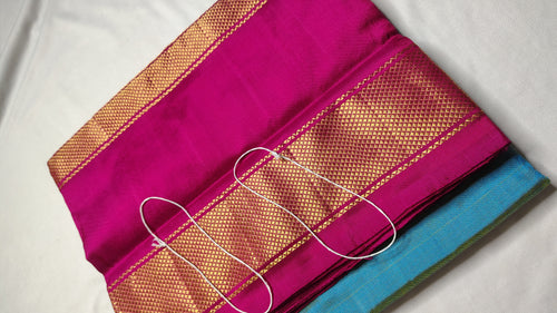 EC11 Ikkat pure silk handloom saree pallu and blouse same design